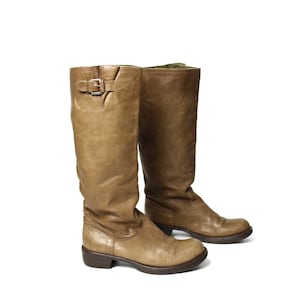 Vintage Brown Leather Riding Boots - Lavorazione Artigiana - EUR 37/ US 6.5