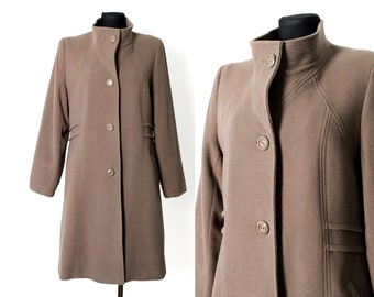 Vintage 90s Wool Cashmere Blend Coat - Size Large