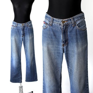 Vintage Straight Jeans, Y2K 90's Rags Medium Rise Jeans w30
