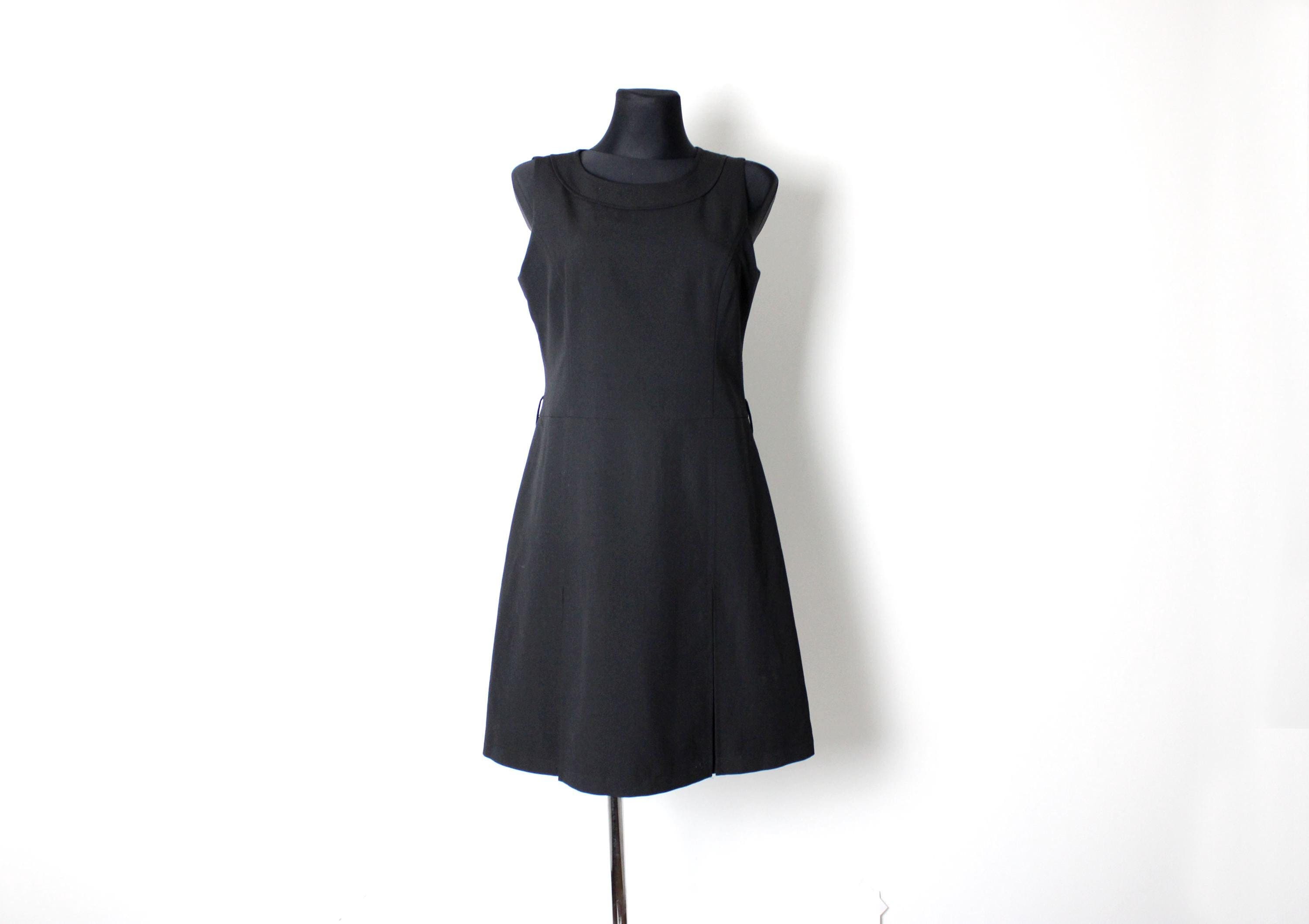 Vintage Black Shift Dress - Street One Sleeveless Fitted Mini - Medium Vintage Black Shift Dress - Street One Sleeveless Fitted Mini - Medium