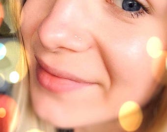 Micro Nose Stud - SOLID Sterling Silver 1mm Dome - 24 Gauge or 26 Gauge - Nose Ring - Nostril Screw - Nose Pin - COMES STRAIGHT - You Bend