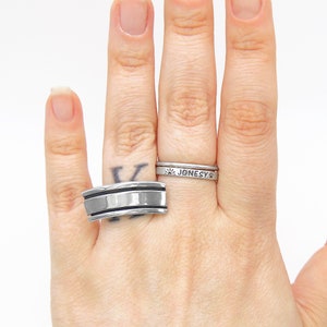 Vintage Sterling Silver Ring - Mexican Silver - Modernist Taxco Midcentury Jewelry - US Size 8 - Upcycled Vintage Cufflinks