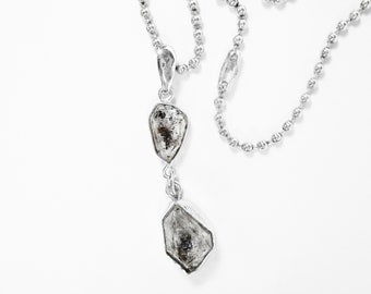 Herkimer Diamond Necklace Sterling Silver - Cascade Pendant - Herkimer Diamond Jewelry