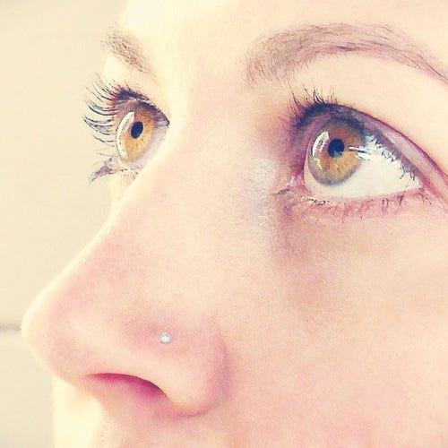 Small Nose Stud Sterling Silver Nostril Screw 1.5mm or Etsy