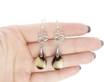 Septarian Earrings in Sterling Silver - Septarian Agate Stone - Dangle Earrings