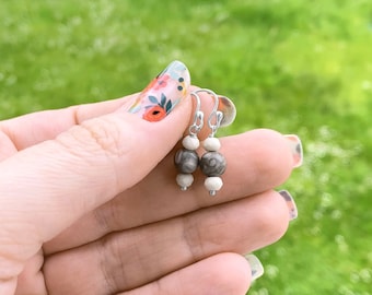 Earrings: Drilled Stone