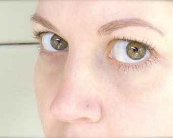 Micro Disk Nose Stud - SOLID Sterling Silver 1mm FLAT Disk - 24 Gauge 26 Gauge 22 Gauge - Nose Ring - Nostril Screw - Nose Pin