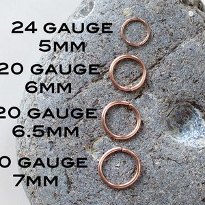 SOLID 14k Rose Gold Nose Ring - 18 Gauge - 20 Gauge - 22 Gauge - 24 Gauge Nose Ring - 14k Continuous / Seamless Ring / Hoop - Body Jewelry