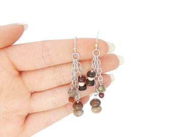 Earrings: Drilled Stone