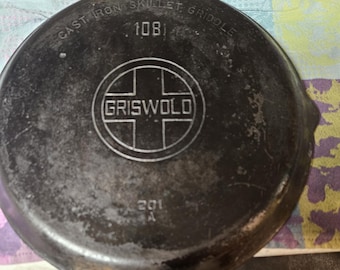 Griswald Flat Iron Skillet Griddle 108
