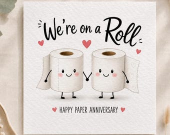 Karte zum 1. Hochzeitstag für Paare, „Wir sind auf Erfolgskurs“-Karte, Papierhochzeitskarte, lustige Karte zum ersten Hochzeitstag