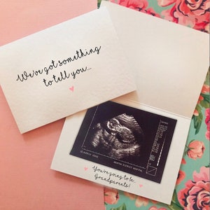 We've Got Something To Tell You Pregnancy Announcement Scan Card. You're Going To Be A... Surprise Card