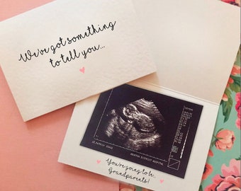 We've Got Something To Tell You Pregnancy Announcement Scan Card. You're Going To Be A... Surprise Card