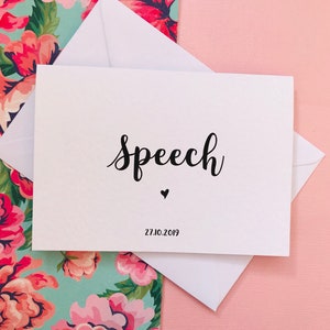 Carte de discours de mariage/discours imprimé personnalisé image 7