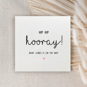 Schwangerschaftsankündigungskarte Hip Hooray, Baby On The Way Card