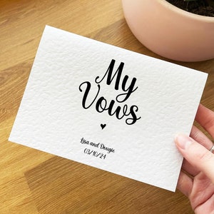 Meine Vow-Karten / Hochzeitslesung / personalisierte Gelübde