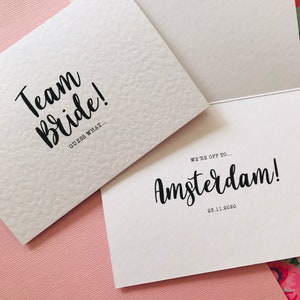 Surprise Hen Do/ Stag Do Holiday Reveal Card. Stag and Hen weekend/party destination