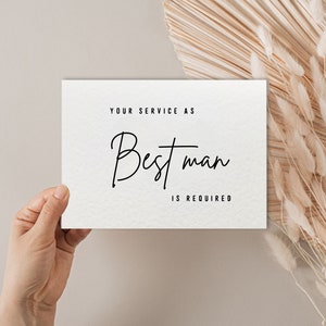 È richiesto il tuo servizio come testimone. Carta di proposta/Usher/Groomsman/Carta di paggio