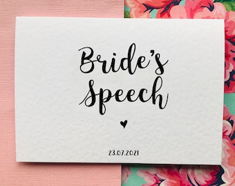 Bride's Speech Card