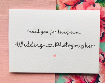 Carte Merci d'avoir été notre photographe de mariage