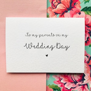 Ai miei genitori nel giorno del mio matrimonio