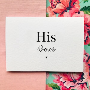 Seine Gelübde Karte/Hochzeitslesung/personalisierte Gelübde