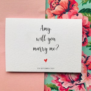 Will You Marry Me Gepersonaliseerde Voorstel Kaart / Engagement kaart / Surprise Voorstel / Valentine's Voorstel