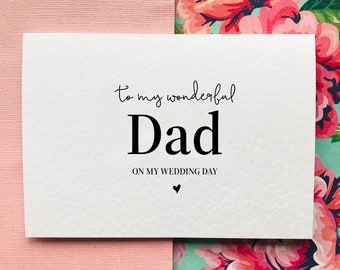 To My Wonderful Dad On My Wedding Day Card