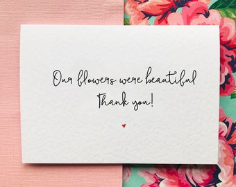 Wedding Florist Thank You Card, Textured Card