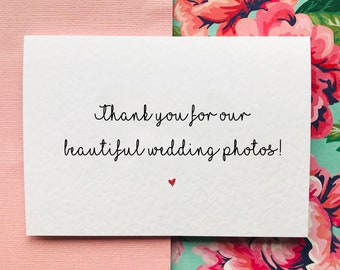 Thank you for our beautiful Wedding Photos/ Wedding Photographer Card