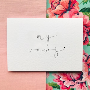 Meine Gelübde Karten/Hochzeitslesung/personalisierte Gelübde