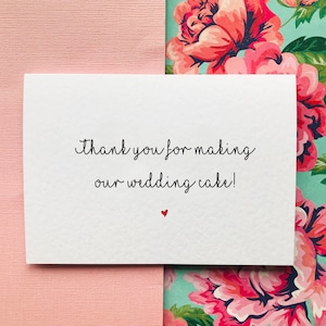 Merci d'avoir fait notre carte de gâteau de mariage
