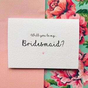 Sarai la mia damigella d'onore / maid of honour / flower girl card