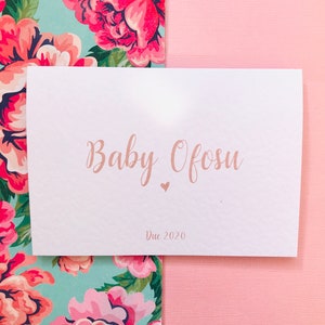 Personalisierte Baby Namen Karte