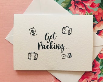 Get Packing Surprise Holiday Reveal Card/ We&#39;re going to Destination