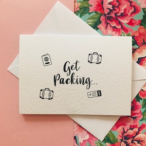 Get Packing Surprise Holiday Reveal Card/ We're going to Destination