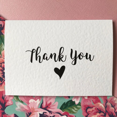 Embossed Thank You Cards Gift Set Etsy