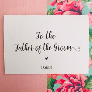 Ao Pai da Noiva/Noivo, Mãe da Noiva/Noivo Cartão de Dia do Casamento