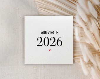 2026 Pregnancy Announcement Card: Surprise Reveal