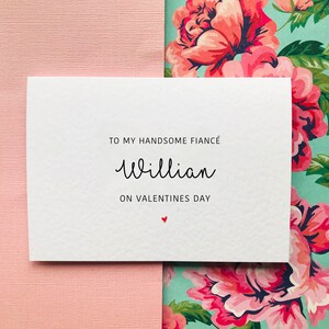 Carte personnalisée pour la Saint-Valentin à mon beau/beau fiancé