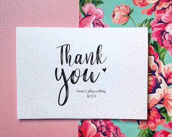 Personalised Wedding Thank You Cards