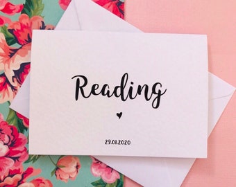 Carte de lecture/poème de mariage