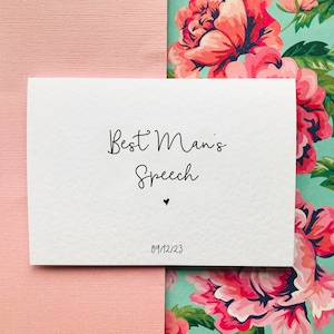 Carte de discours de calligraphie du meilleur homme