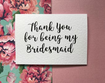 Merci d’être ma demoiselle d’honneur/demoiselle d’honneur/carte de fille de fleur
