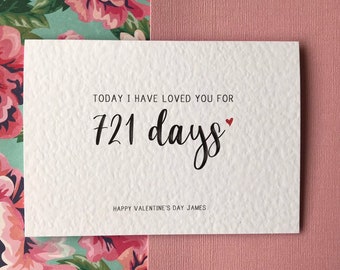 Aujourd’hui, je t’ai aimé pour... Carte d’anniversaire de jours