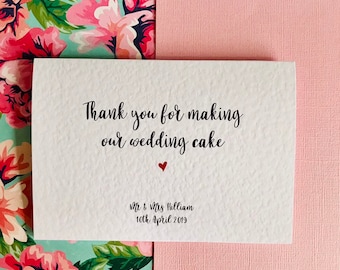 Merci d’avoir fait notre gâteau de mariage / mariage merci carte