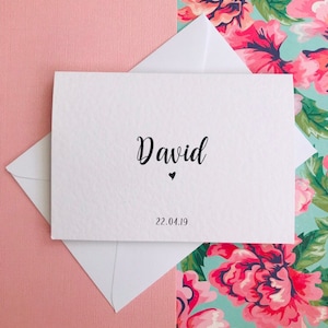 Personalisierte Braut oder Bräutigam Namen Hochzeit Tag Karte