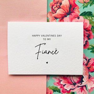 Carte Joyeuse Saint-Valentin en tant que mon fiancé
