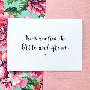 Boda gracias de parte de los novios Tarjetas de invitados de boda