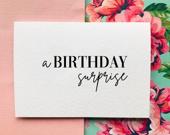 Une carte d'anniversaire surprise